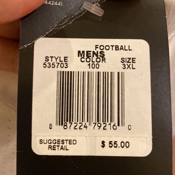 Nike Football Vented White Jersey - Picture 6 of 6